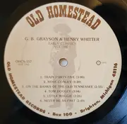 LP - Grayson & Whitter - Early Classics - Volume I