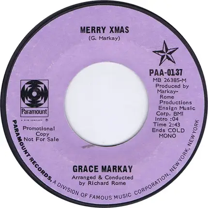 Grace Markay - Merry Xmas / The Times Have Changed