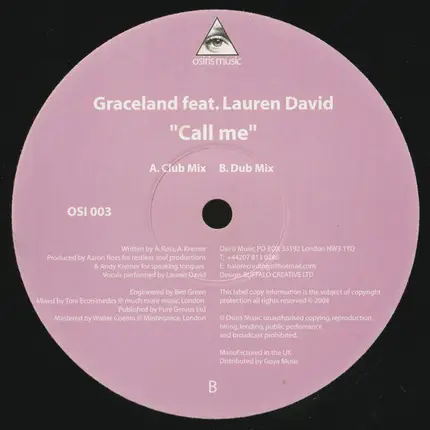 Graceland Feat. Lauren David - CALL ME