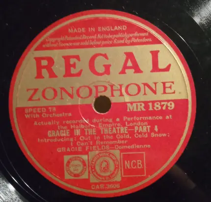 Gracie Fields - Gracie In The Theatre