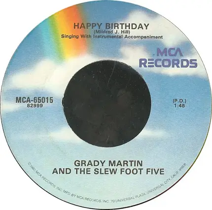 Grady Martin And The Slew Foot Five - Anniversary Song / Happy Birthday