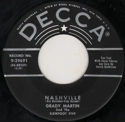 Grady Martin And The Slew Foot Five - Don't Take Your Love From Me / Nashville