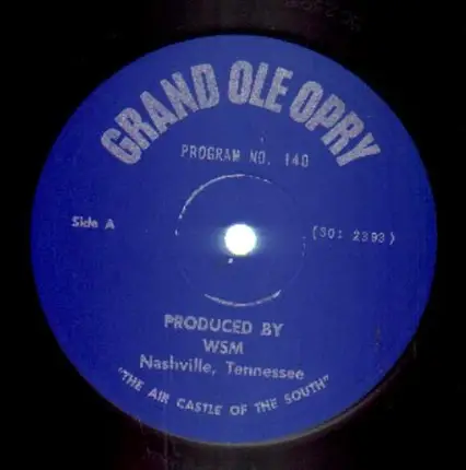 Grand Ole Opry - Grand Ole Opry Program No. 140
