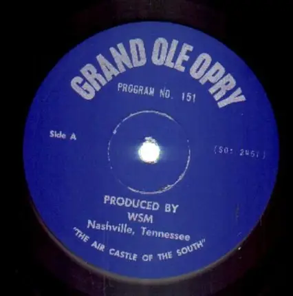 Grand Ole Opry - Grand Ole Opry Program No. 151