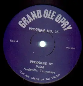 Grand Ole Opry - Grand Ole Opry Program No. 35