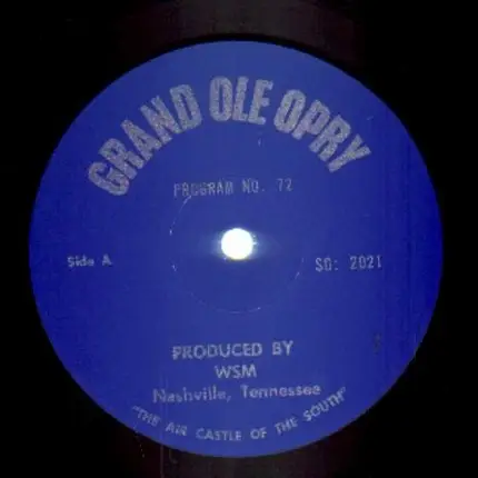 Grand Ole Opry - Grand Ole Opry Program No. 72