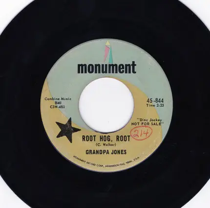 Grandpa Jones - Going From The Cotton Fields / Root Hog, Root