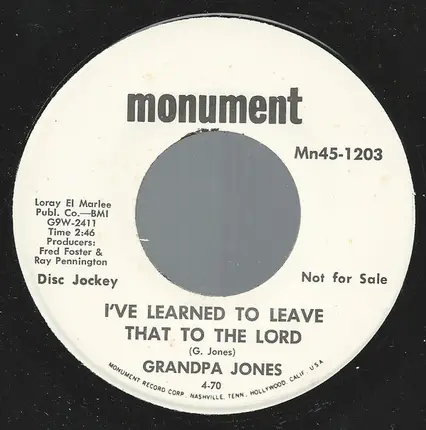 Grandpa Jones - Trouble In Mind