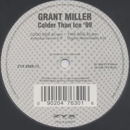 Grant Miller - Colder Than Ice '99