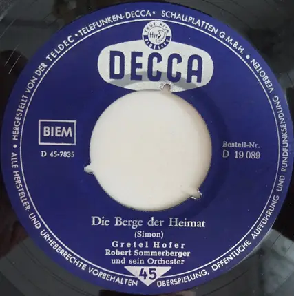 Gretel Hofer - Heideblümlein / Die Berge Der Heimat