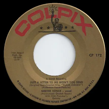 Grethe Sønck - Just A Letter To Me Won't You Send