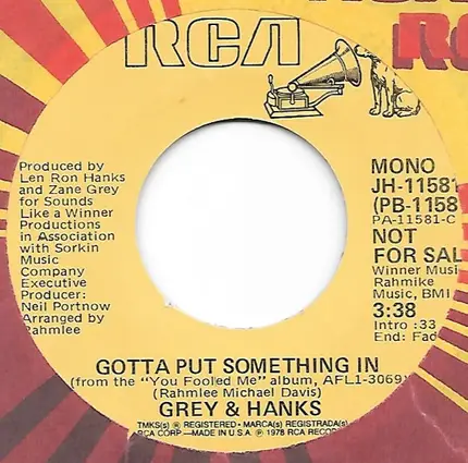 Grey And Hanks - Gotta Put Something In
