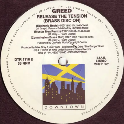 Greed - Release The Tension (Brass Disc On)