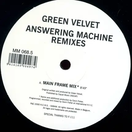 Green Velvet - Answering Machine (Remixes)