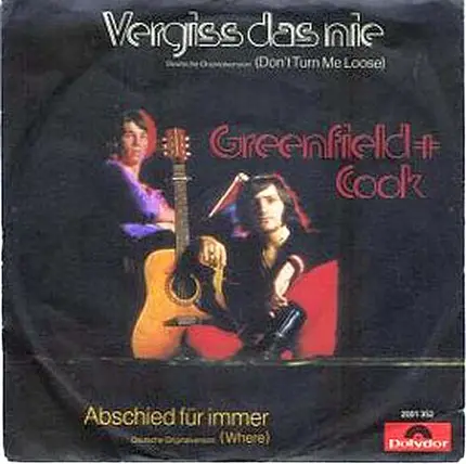Greenfield & Cook - Vergiss Das Nie