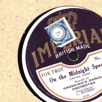 Greening's Dance Orchestra - On the Midnight Special / Barcelona