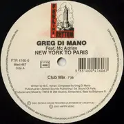 12inch Vinyl Single - Greg Di Mano - New York To Paris