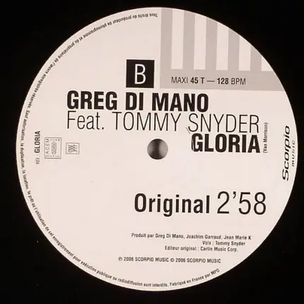 Greg Di Mano - Gloria