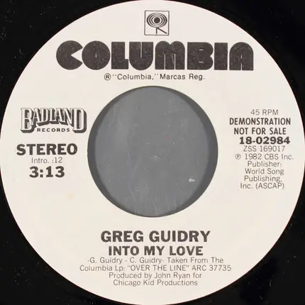 Greg Guidry - Into My Love