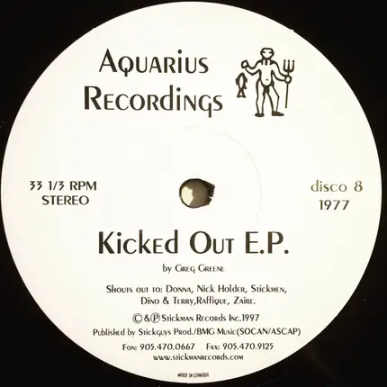 Greg Greene - Kicked Out  E.P.