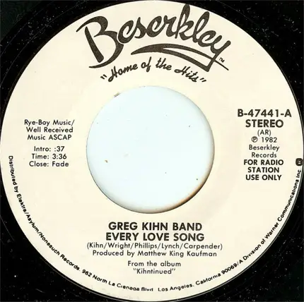 Greg Kihn Band - Every Love Song