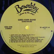 LP - Greg Kihn Band - Kihntinued