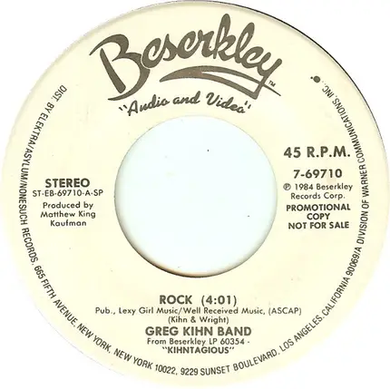 Greg Kihn Band - Rock