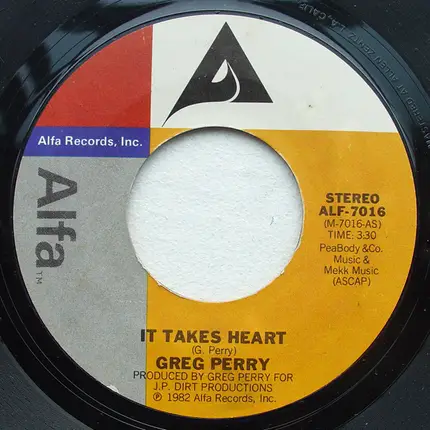 Greg Perry - It Takes Heart / The Getaway
