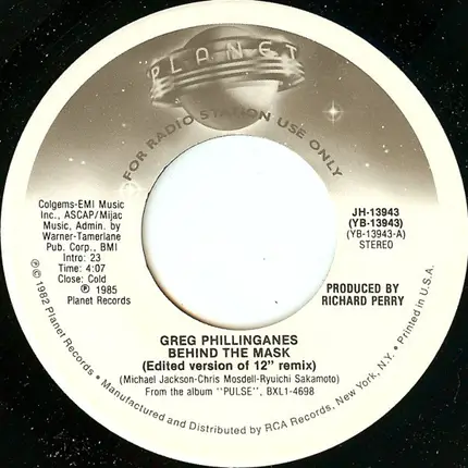 Greg Phillinganes - Behind The Mask