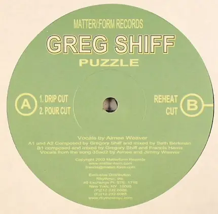Greg Shiff, Gregory Shiff - Puzzle