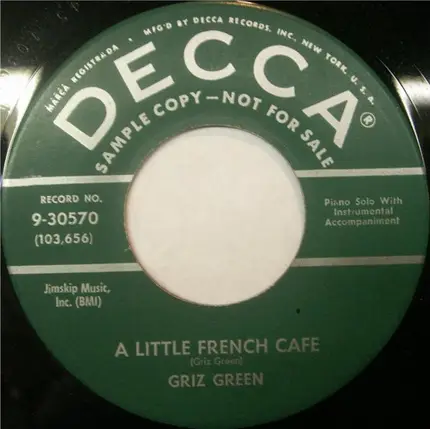 Griz Green - A Little French Cafe / Piano Cocktail