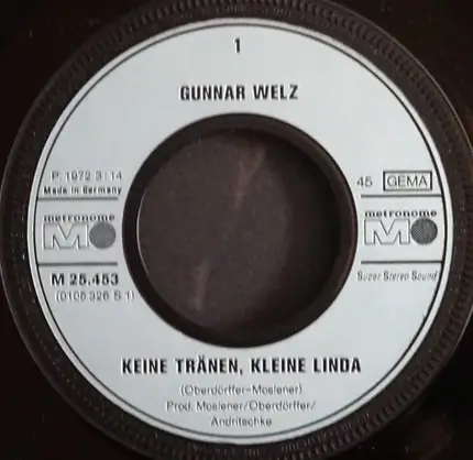 Gunnar Welz - Keine Tränen, Kleine Linda
