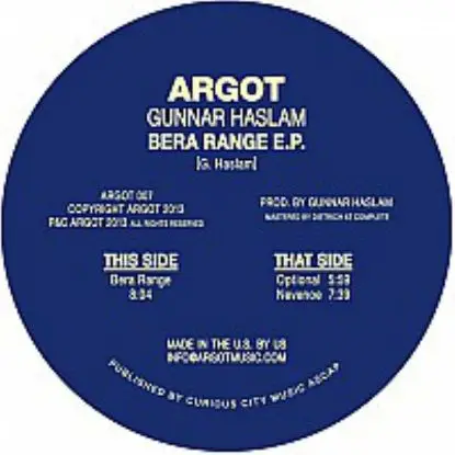 Gunnar Haslam - Bera Range Ep