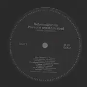 LP - Günter Christmann - Solomusiken Für Posaune Und Kontrabaß - 1st press+insert