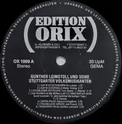 LP - Günther Leimstoll Und Seine Stuttgarter Volksmusikanten , Hubert Deuringer Und Seine Volksmusik Und - Polka - Album