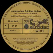LP - Günther Lüders , Matthias Claudius - In Memoriam - Günther Lüders Liest Matthias Claudius