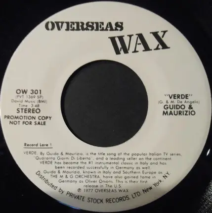 Guido And Maurizio De Angelis - Verde