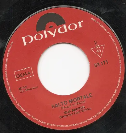 Gus Backus - In Ulm Und Um Ulm Und Um Ulm Herum