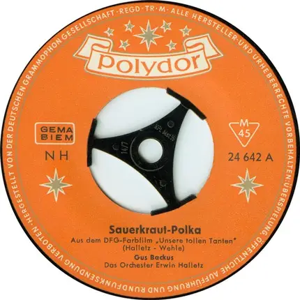 Gus Backus - Sauerkraut-Polka / Alle Schotten Sparen