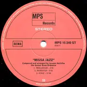 LP - Gustav Brom Orchestra , Jaromír Hnilička - Missa Jazz (Jazz In The Church) - Gatefold