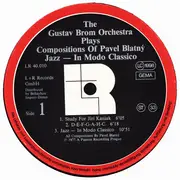 LP - Gustav Brom Orchestra , Pavel Blatný - Plays Compositions Of Pavel Blatný / Jazz - In Modo Classico