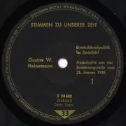 7inch Vinyl Single - Gustav Heinemann - Deutschland-Politik Im Zwielicht