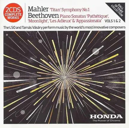 Mahler / Beethoven - Mahler "Titan" Symphony No.1 - Beethoven Piano Sonatas "Pathétique","Moonlight", "Les Adieux" & "Ap