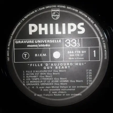 Guy Béart - Fille D'aujourd'hui