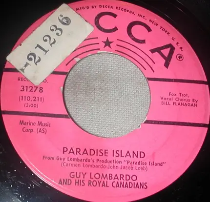 Guy Lombardo - Paradise Island / Cocoanut Wireless