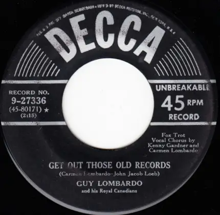 Guy Lombardo And His Royal Canadians - Tennessee Waltz / Get Out Those Old Records