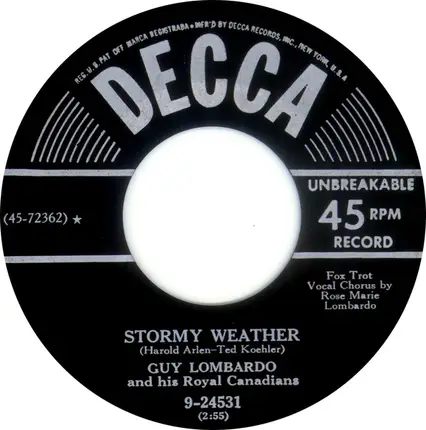 Guy Lombardo And His Royal Canadians - The Birth Of The Blues / Stormy Weather