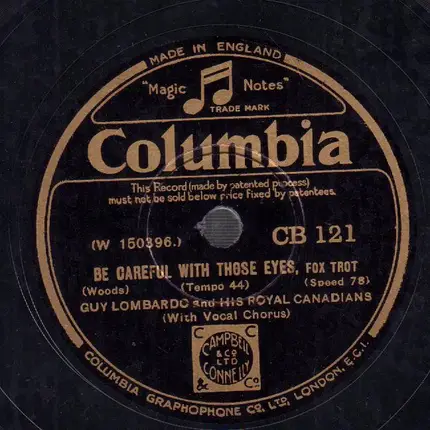 Guy Lombardo & His Royal Canadians - The Barmaid's Song / Be Careful With Those Eyes