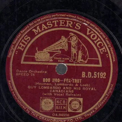 Guy Lombardo & his Royal Canadians - Summer Night / Boo Hoo