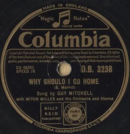 Guy Mitchell With Mitch Miller And His Orchestra And Chorus - She Wears Red Feathers